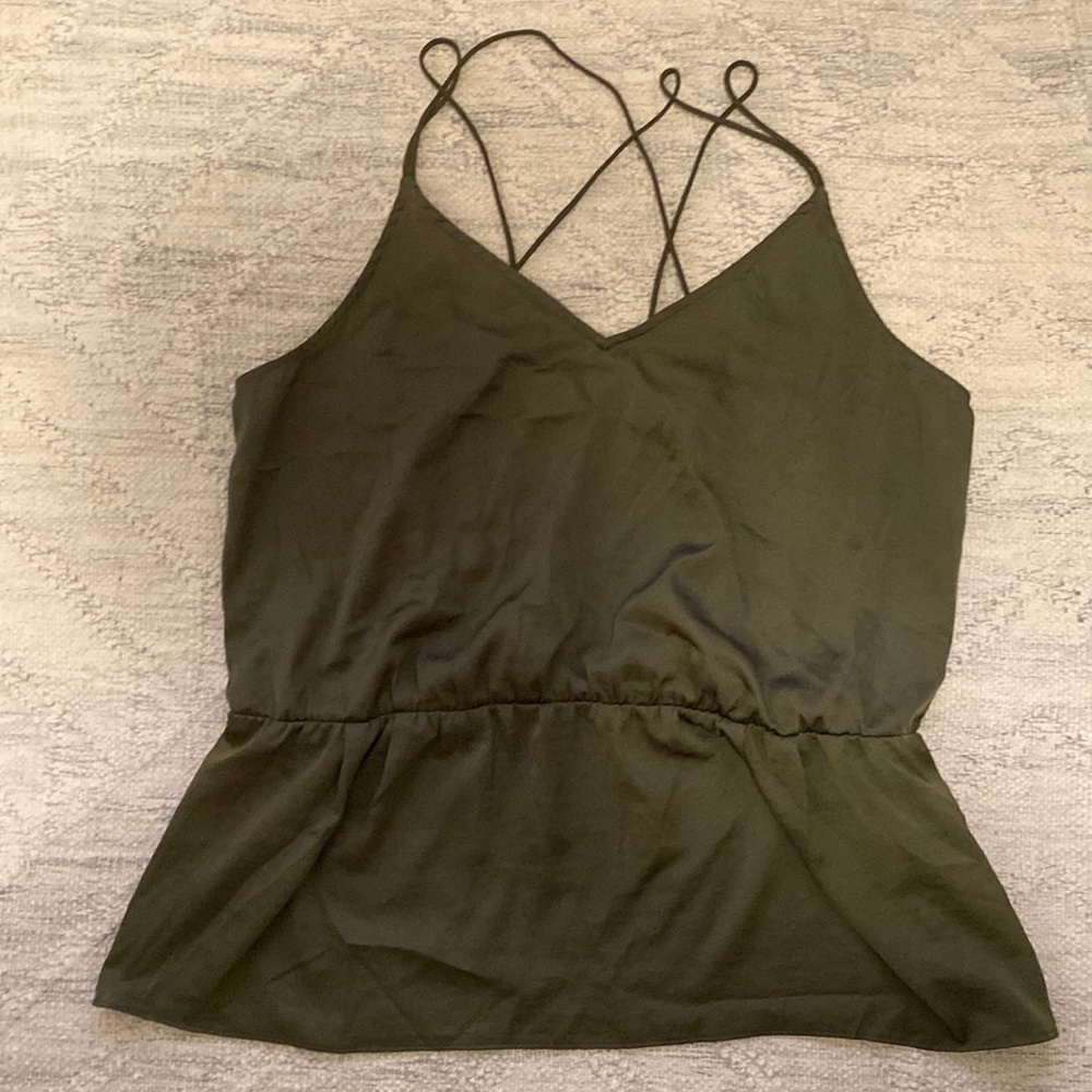 Banana Republic size L green silky top